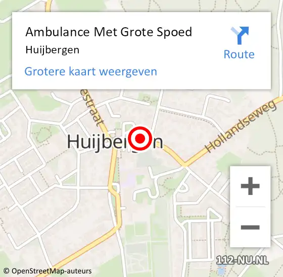 Locatie op kaart van de 112 melding: Ambulance Met Grote Spoed Naar Huijbergen op 12 maart 2024 22:45