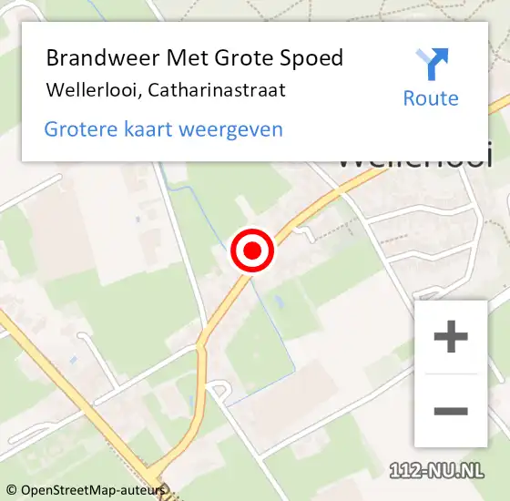 Locatie op kaart van de 112 melding: Brandweer Met Grote Spoed Naar Wellerlooi, Catharinastraat op 13 maart 2024 02:09