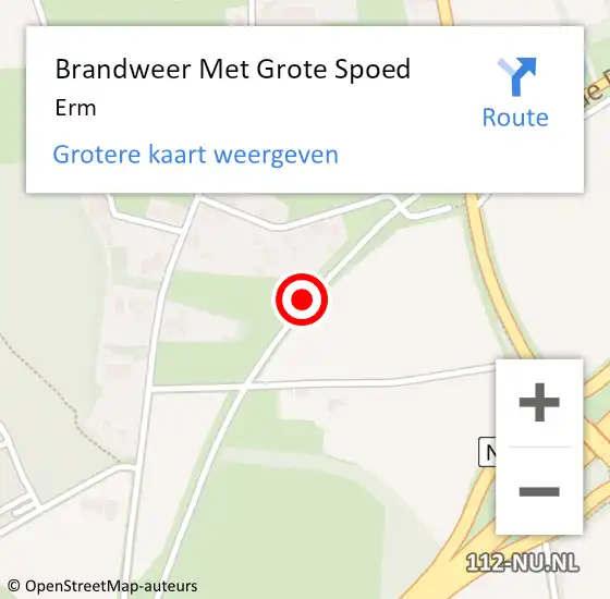 Locatie op kaart van de 112 melding: Brandweer Met Grote Spoed Naar Erm op 13 maart 2024 03:51