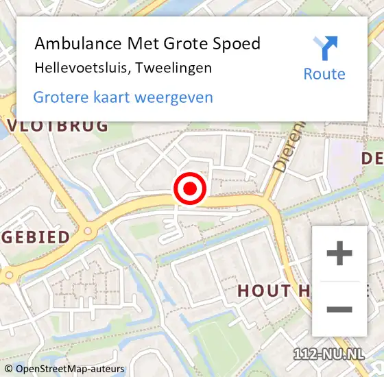 Locatie op kaart van de 112 melding: Ambulance Met Grote Spoed Naar Hellevoetsluis, Tweelingen op 13 maart 2024 07:04