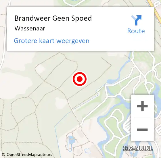 Locatie op kaart van de 112 melding: Brandweer Geen Spoed Naar Wassenaar op 13 maart 2024 08:35
