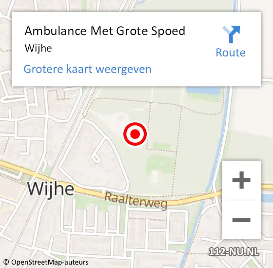 Locatie op kaart van de 112 melding: Ambulance Met Grote Spoed Naar Wijhe op 13 maart 2024 12:14