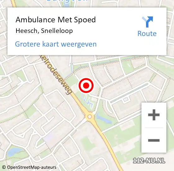 Locatie op kaart van de 112 melding: Ambulance Met Spoed Naar Heesch, Snelleloop op 29 september 2014 05:20