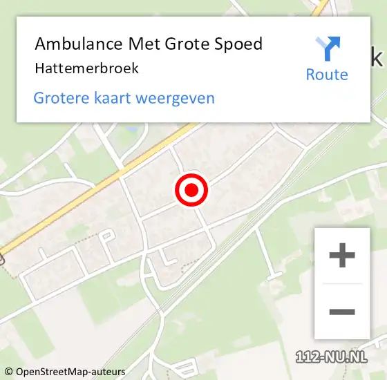 Locatie op kaart van de 112 melding: Ambulance Met Grote Spoed Naar Hattemerbroek op 13 maart 2024 17:54