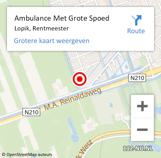 Locatie op kaart van de 112 melding: Ambulance Met Grote Spoed Naar Lopik, Rentmeester op 13 maart 2024 20:39