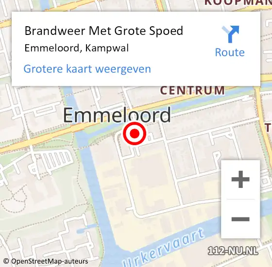 Locatie op kaart van de 112 melding: Brandweer Met Grote Spoed Naar Emmeloord, Kampwal op 13 maart 2024 21:46