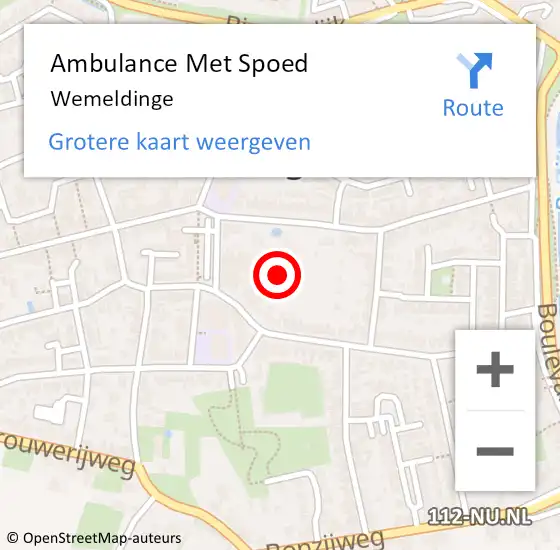Locatie op kaart van de 112 melding: Ambulance Met Spoed Naar Wemeldinge op 14 maart 2024 03:34
