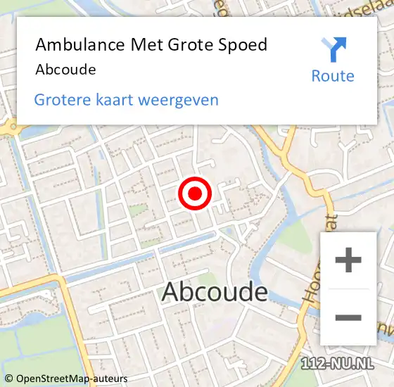 Locatie op kaart van de 112 melding: Ambulance Met Grote Spoed Naar Abcoude op 14 maart 2024 08:50