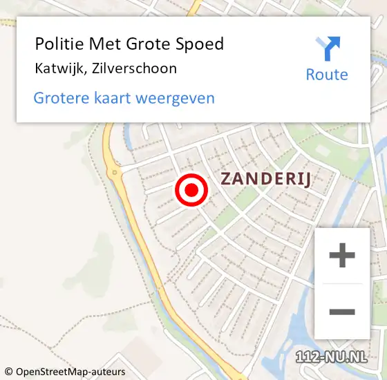 Locatie op kaart van de 112 melding: Politie Met Grote Spoed Naar Katwijk, Zilverschoon op 14 maart 2024 14:40