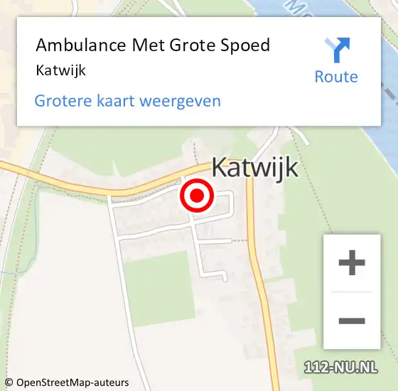 Locatie op kaart van de 112 melding: Ambulance Met Grote Spoed Naar Katwijk op 14 maart 2024 14:58