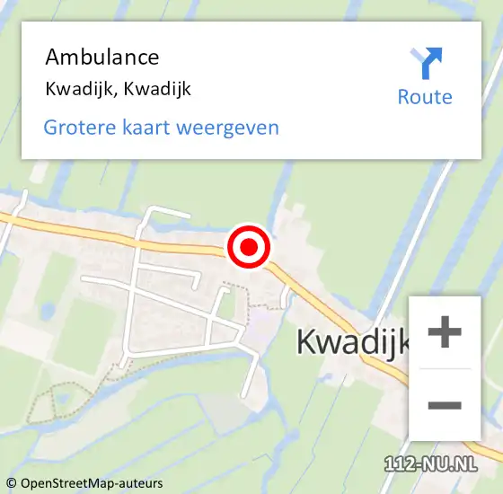 Locatie op kaart van de 112 melding: Ambulance Kwadijk, Kwadijk op 14 maart 2024 16:22