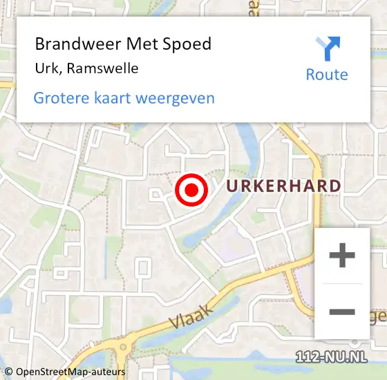 Locatie op kaart van de 112 melding: Brandweer Met Spoed Naar Urk, Ramswelle op 14 maart 2024 19:23