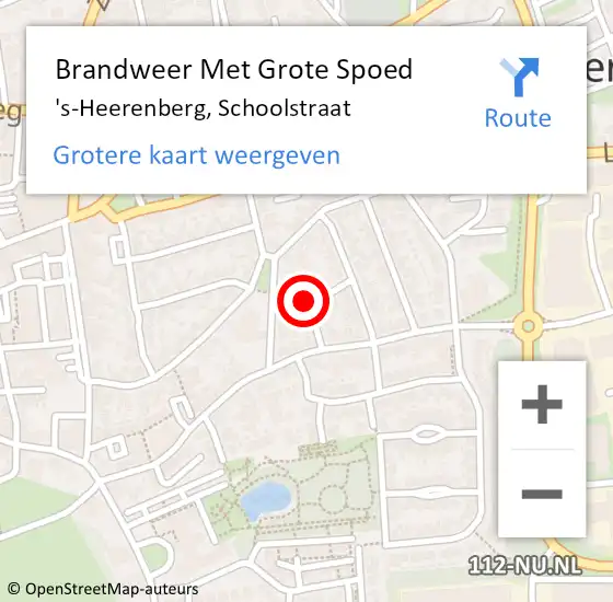 Locatie op kaart van de 112 melding: Brandweer Met Grote Spoed Naar 's-Heerenberg, Schoolstraat op 15 maart 2024 00:28