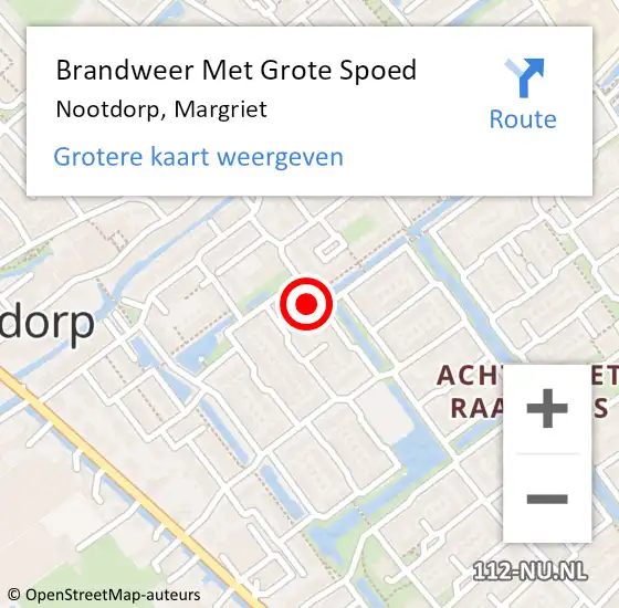 Locatie op kaart van de 112 melding: Brandweer Met Grote Spoed Naar Nootdorp, Margriet op 15 maart 2024 07:28