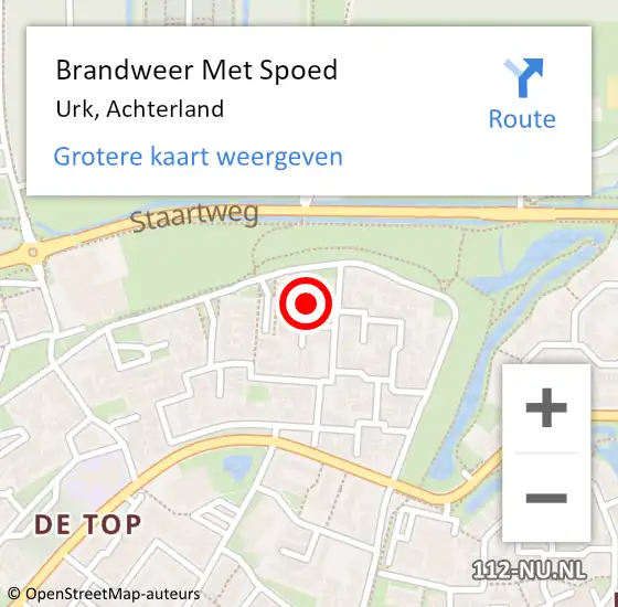 Locatie op kaart van de 112 melding: Brandweer Met Spoed Naar Urk, Achterland op 15 maart 2024 22:07