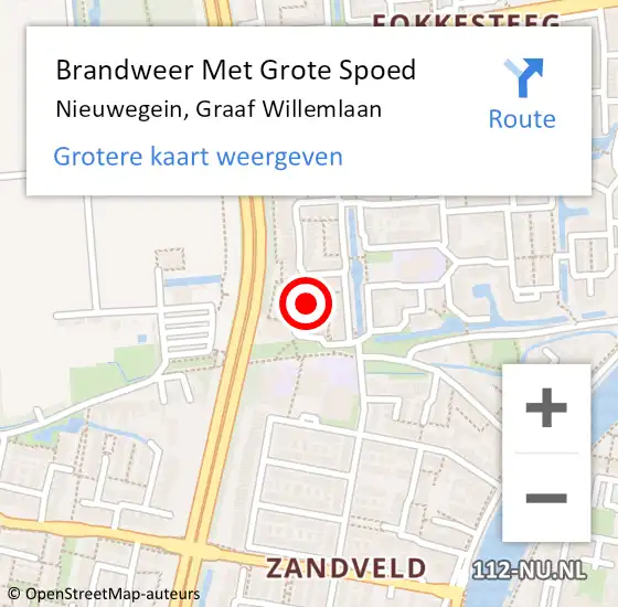 Locatie op kaart van de 112 melding: Brandweer Met Grote Spoed Naar Nieuwegein, Graaf Willemlaan op 16 maart 2024 00:07