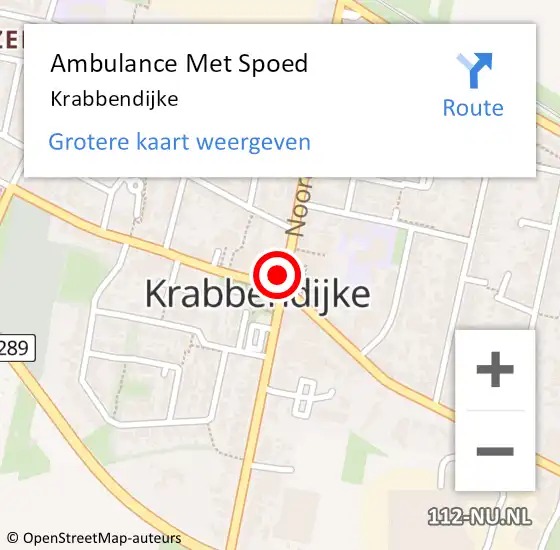 Locatie op kaart van de 112 melding: Ambulance Met Spoed Naar Krabbendijke op 16 maart 2024 08:39