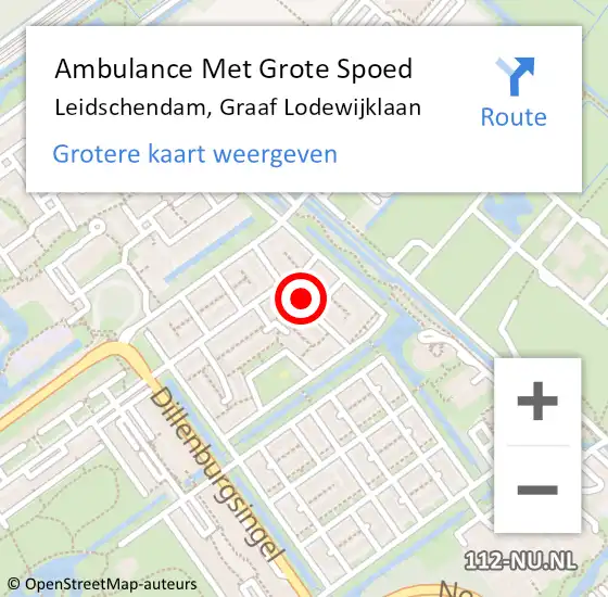 Locatie op kaart van de 112 melding: Ambulance Met Grote Spoed Naar Leidschendam, Graaf Lodewijklaan op 16 maart 2024 13:30