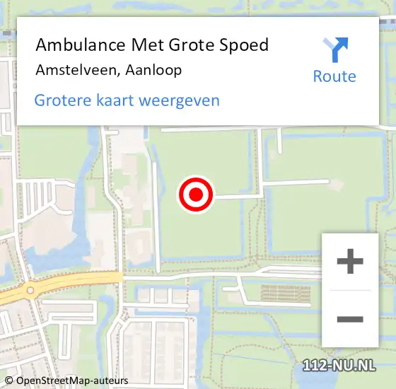 Locatie op kaart van de 112 melding: Ambulance Met Grote Spoed Naar Amstelveen, Aanloop op 16 maart 2024 17:58