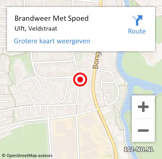 Locatie op kaart van de 112 melding: Brandweer Met Spoed Naar Ulft, Veldstraat op 16 maart 2024 20:09