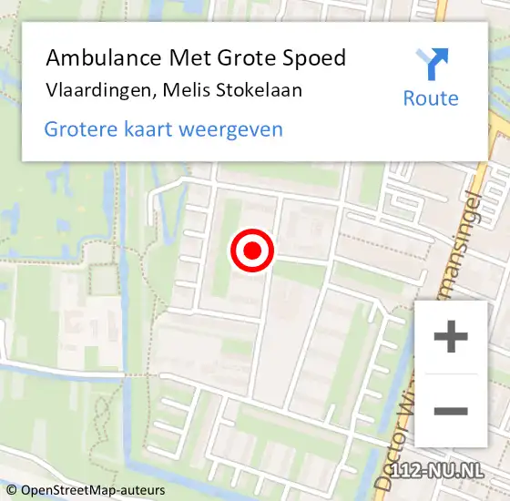 Locatie op kaart van de 112 melding: Ambulance Met Grote Spoed Naar Vlaardingen, Melis Stokelaan op 16 maart 2024 21:43