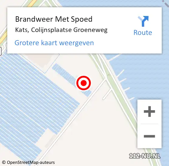 Locatie op kaart van de 112 melding: Brandweer Met Spoed Naar Kats, Colijnsplaatse Groeneweg op 17 maart 2024 00:06