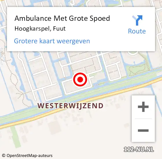 Locatie op kaart van de 112 melding: Ambulance Met Grote Spoed Naar Hoogkarspel, Fuut op 17 maart 2024 00:18