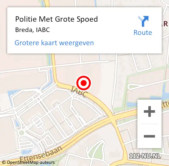 Locatie op kaart van de 112 melding: Politie Met Grote Spoed Naar Breda, IABC op 17 maart 2024 03:59