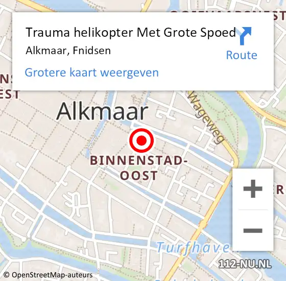 Locatie op kaart van de 112 melding: Trauma helikopter Met Grote Spoed Naar Alkmaar, Fnidsen op 17 maart 2024 04:18