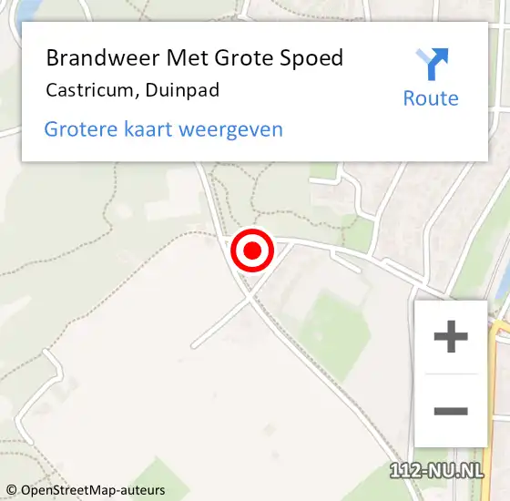Locatie op kaart van de 112 melding: Brandweer Met Grote Spoed Naar Castricum, Duinpad op 17 maart 2024 14:54