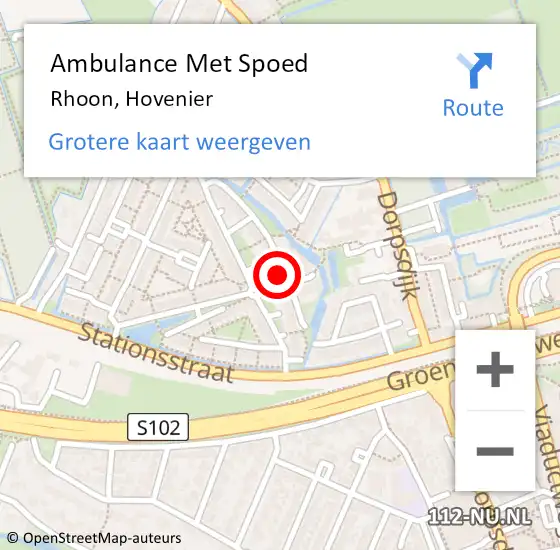 Locatie op kaart van de 112 melding: Ambulance Met Spoed Naar Rhoon, Hovenier op 17 maart 2024 20:31