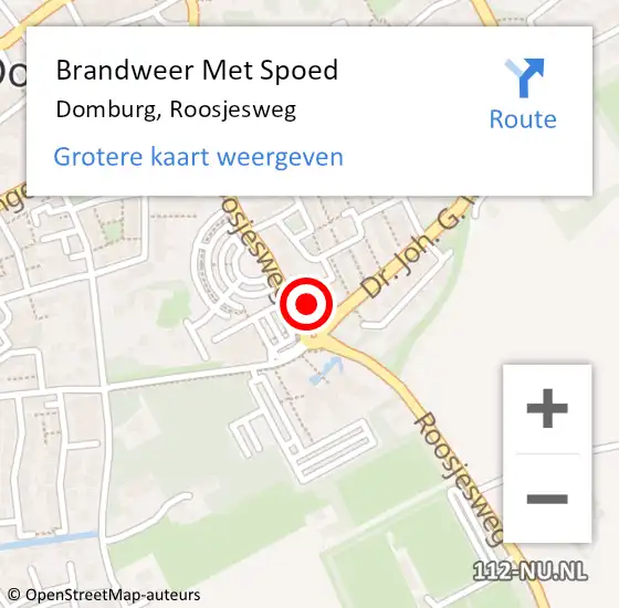 Locatie op kaart van de 112 melding: Brandweer Met Spoed Naar Domburg, Roosjesweg op 17 maart 2024 22:23