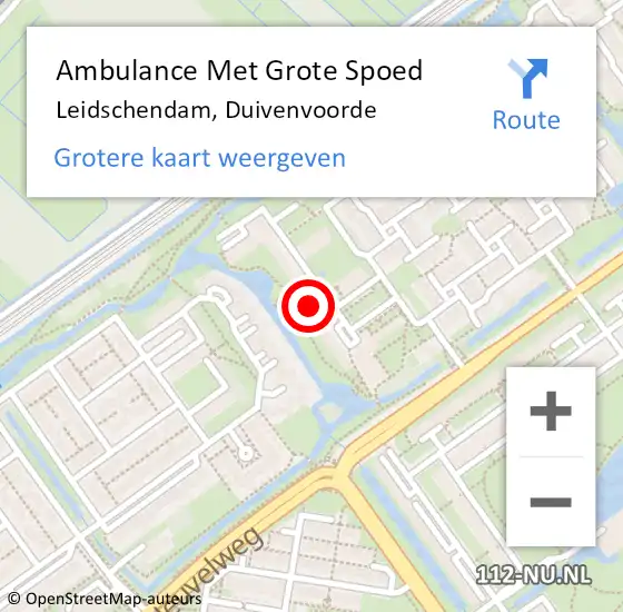 Locatie op kaart van de 112 melding: Ambulance Met Grote Spoed Naar Leidschendam, Duivenvoorde op 18 maart 2024 06:09