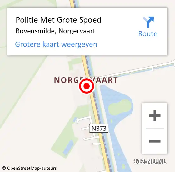 Locatie op kaart van de 112 melding: Politie Met Grote Spoed Naar Bovensmilde, Norgervaart op 18 maart 2024 07:07
