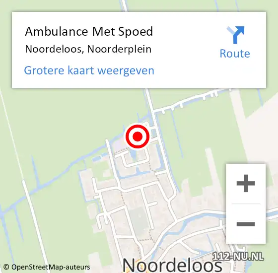 Locatie op kaart van de 112 melding: Ambulance Met Spoed Naar Noordeloos, Noorderplein op 18 maart 2024 10:34