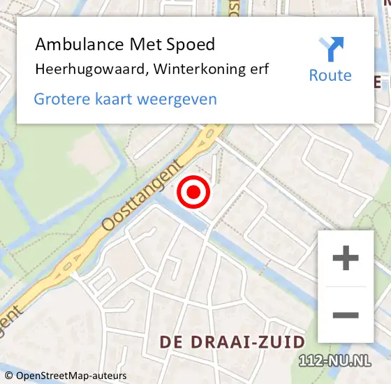 Locatie op kaart van de 112 melding: Ambulance Met Spoed Naar Heerhugowaard, Winterkoning erf op 18 maart 2024 12:03