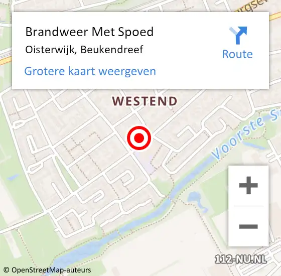 Locatie op kaart van de 112 melding: Brandweer Met Spoed Naar Oisterwijk, Beukendreef op 18 maart 2024 16:46