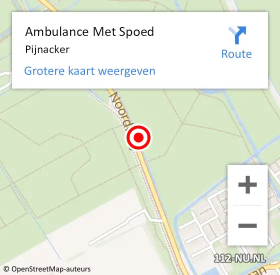 Locatie op kaart van de 112 melding: Ambulance Met Spoed Naar Pijnacker op 18 maart 2024 17:12