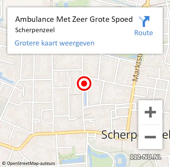 Locatie op kaart van de 112 melding: Ambulance Met Zeer Grote Spoed Naar Scherpenzeel op 18 maart 2024 20:52