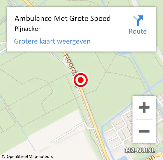 Locatie op kaart van de 112 melding: Ambulance Met Grote Spoed Naar Pijnacker op 19 maart 2024 09:36