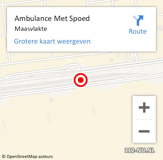Locatie op kaart van de 112 melding: Ambulance Met Spoed Naar Maasvlakte op 19 maart 2024 09:48