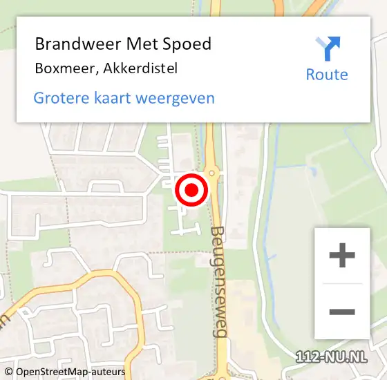 Locatie op kaart van de 112 melding: Brandweer Met Spoed Naar Boxmeer, Akkerdistel op 19 maart 2024 17:39