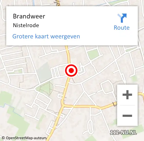 Locatie op kaart van de 112 melding: Brandweer Nistelrode op 19 maart 2024 18:33