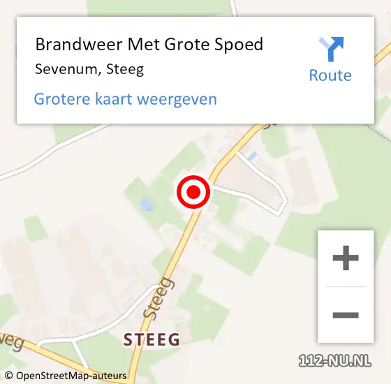 Locatie op kaart van de 112 melding: Brandweer Met Grote Spoed Naar Sevenum, Steeg op 19 maart 2024 20:40