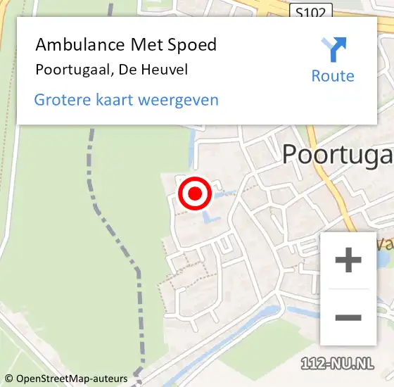 Locatie op kaart van de 112 melding: Ambulance Met Spoed Naar Poortugaal, De Heuvel op 19 maart 2024 20:52