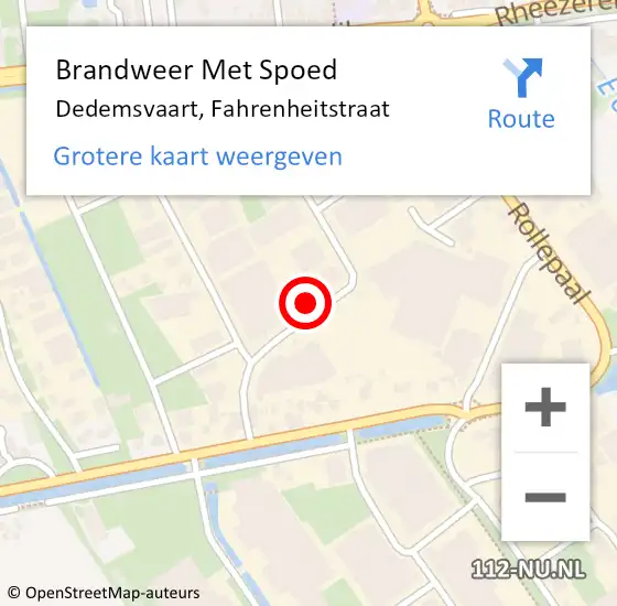 Locatie op kaart van de 112 melding: Brandweer Met Spoed Naar Dedemsvaart, Fahrenheitstraat op 20 maart 2024 01:39