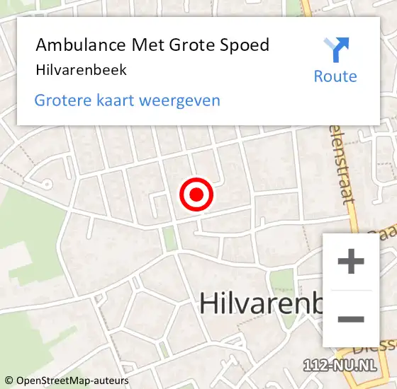 Locatie op kaart van de 112 melding: Ambulance Met Grote Spoed Naar Hilvarenbeek op 20 maart 2024 08:13