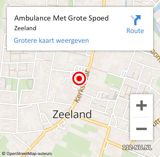 Locatie op kaart van de 112 melding: Ambulance Met Grote Spoed Naar Zeeland op 20 maart 2024 11:31