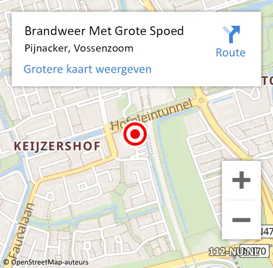 Locatie op kaart van de 112 melding: Brandweer Met Grote Spoed Naar Pijnacker, Vossenzoom op 20 maart 2024 14:59