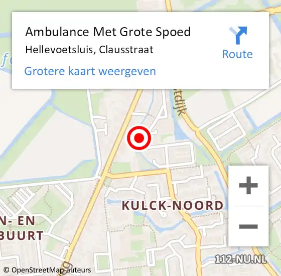 Locatie op kaart van de 112 melding: Ambulance Met Grote Spoed Naar Hellevoetsluis, Clausstraat op 20 maart 2024 16:16